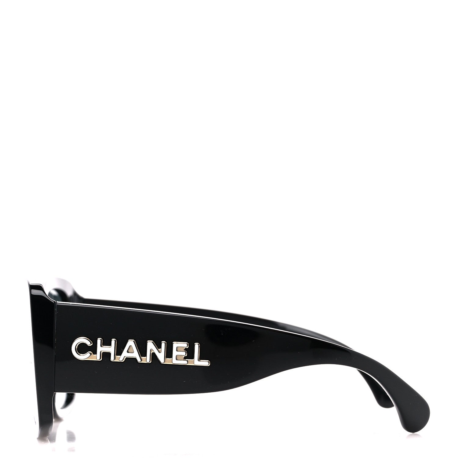 Chanel Acetate CC Logo Square Sunglasses 71472 Black 3 of 8