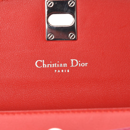 Christian Dior Calfskin Bi-Color Wallet On Chain Red Pink 6 of 12