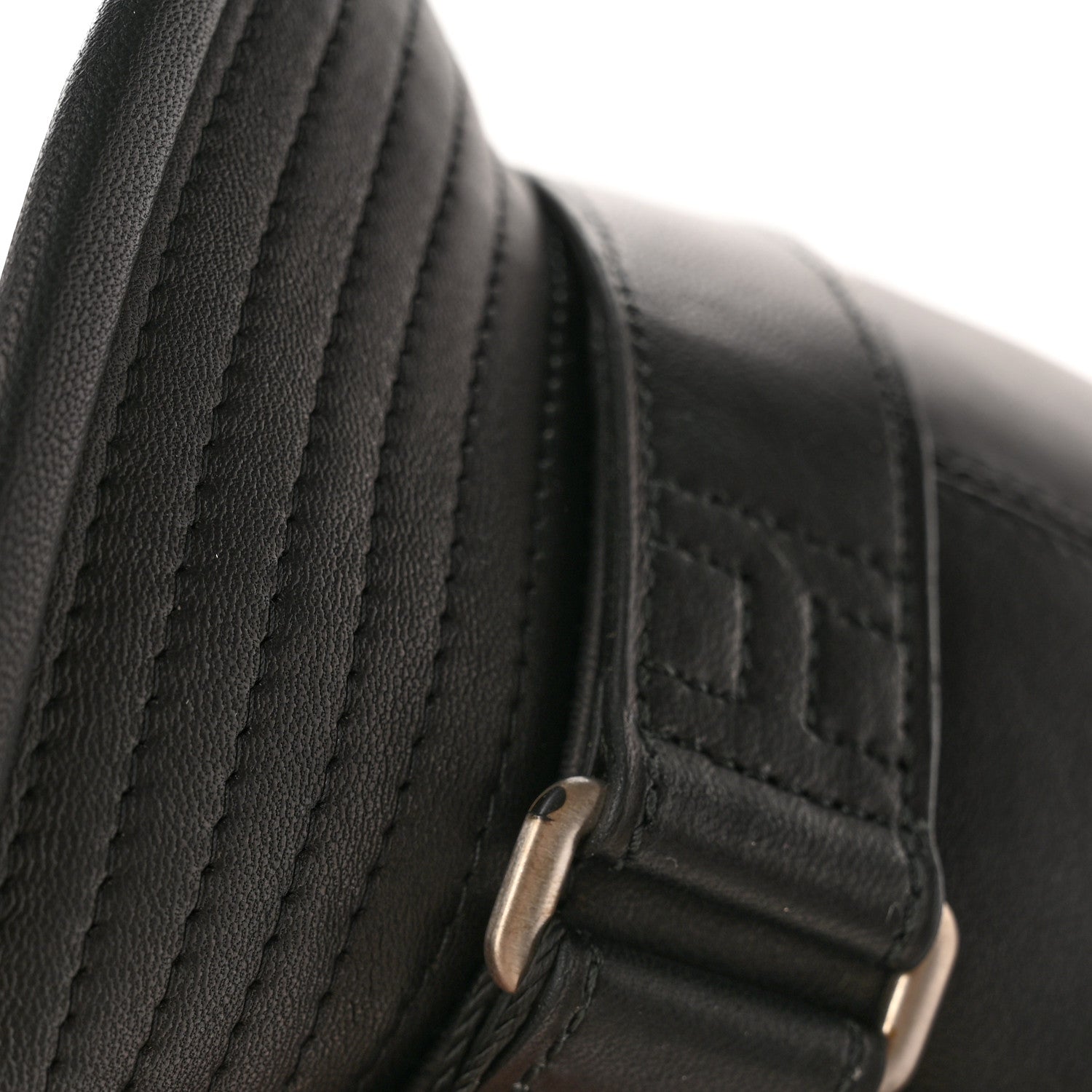 Hermes Wool Calfskin Hat 57 Black 11 of 11