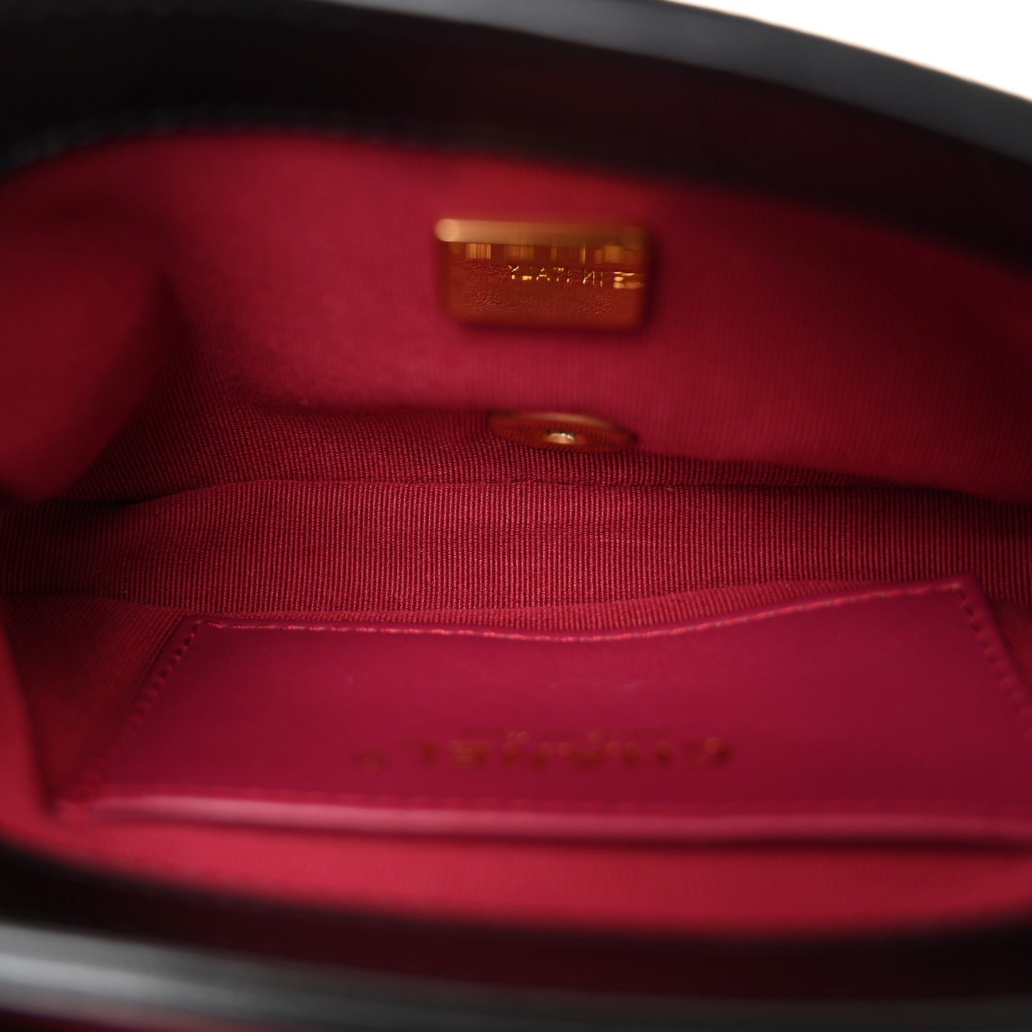 Shiny Calfskin Quilted Suede Goatskin Mini Messenger Black