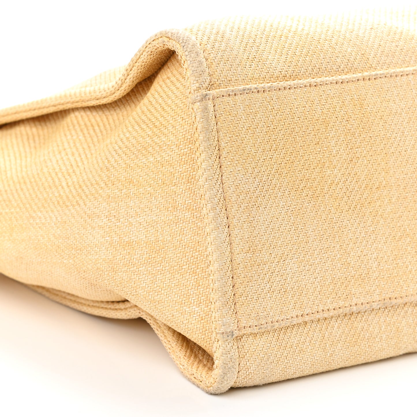 Woven Straw Raffia Medium Deauville Tote Beige