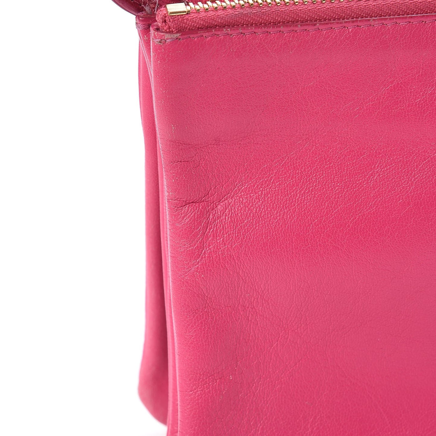 Lambskin Small Trio Crossbody Bag Fluo Fuchsia