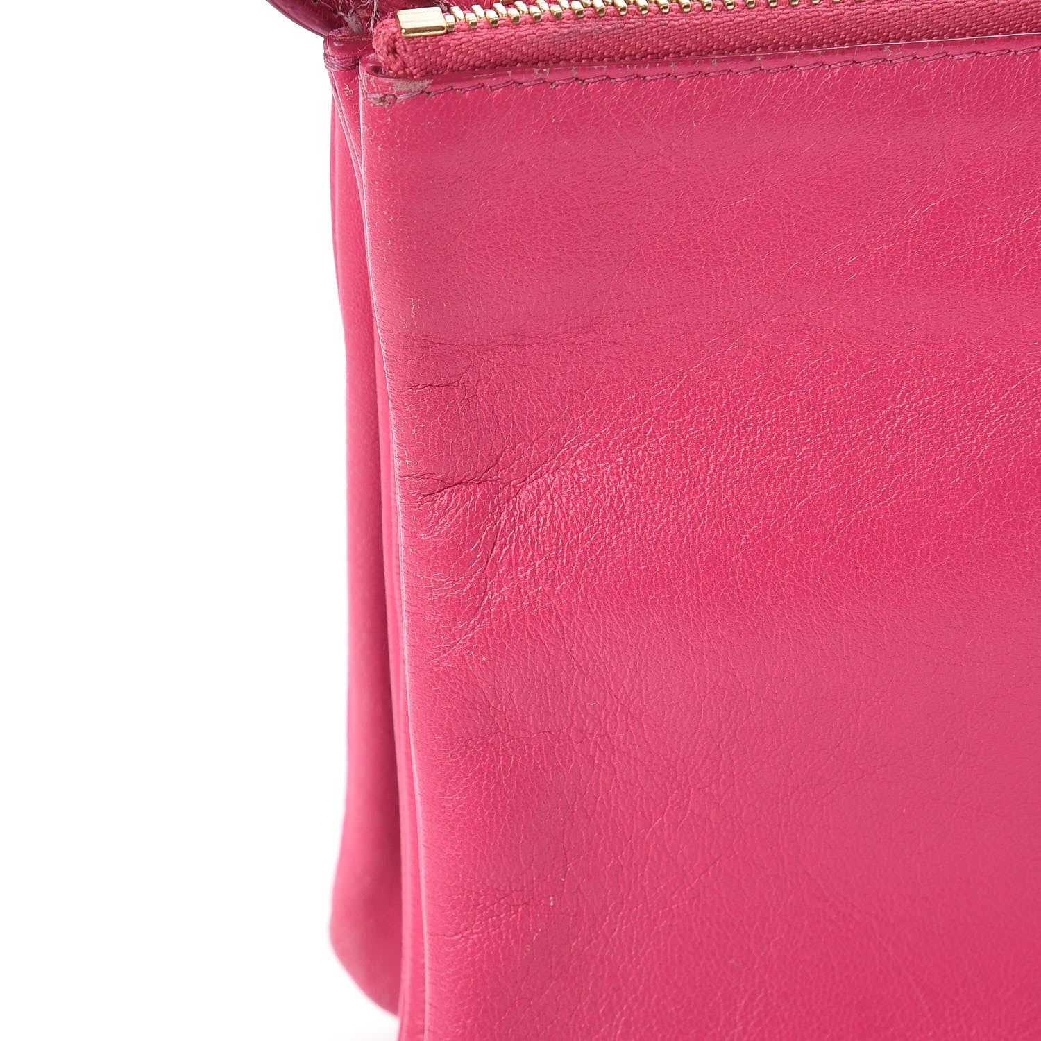 Celine Lambskin Small Trio Crossbody Bag Fluo Fuchsia 20 of 20