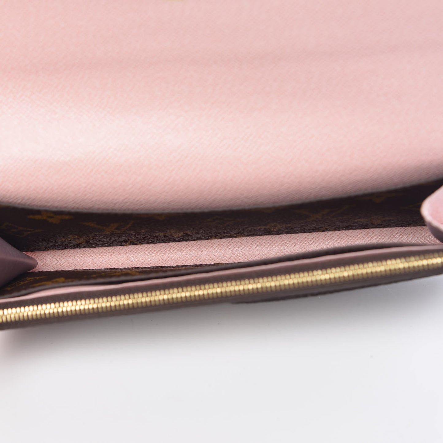 Monogram Emilie Wallet Rose Ballerine