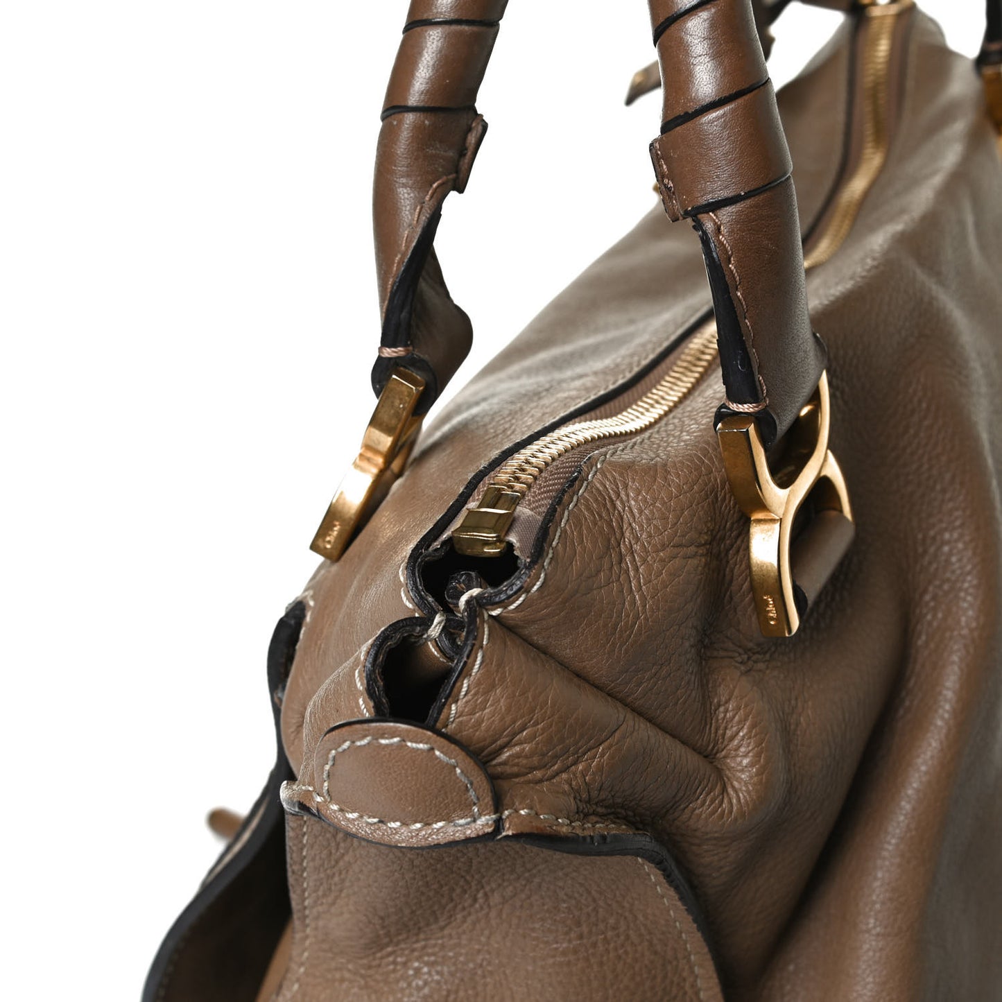 Calfskin Large Marcie Satchel Nut