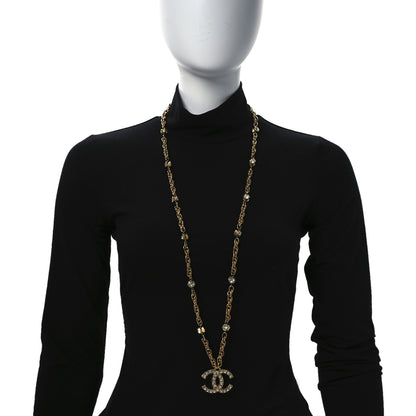 Chanel Crystal Hexagon CC Necklace Gold 3 of 7