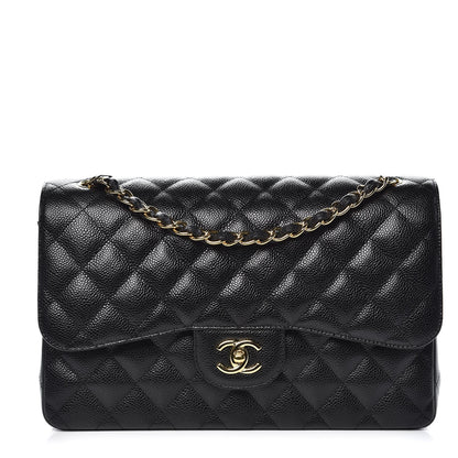 Chanel Caviar Quilted Jumbo Double Flap Black 1 of 9