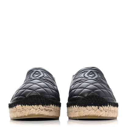 Chanel Lambskin Quilted CC Espadrilles 41 Black 2 of 4
