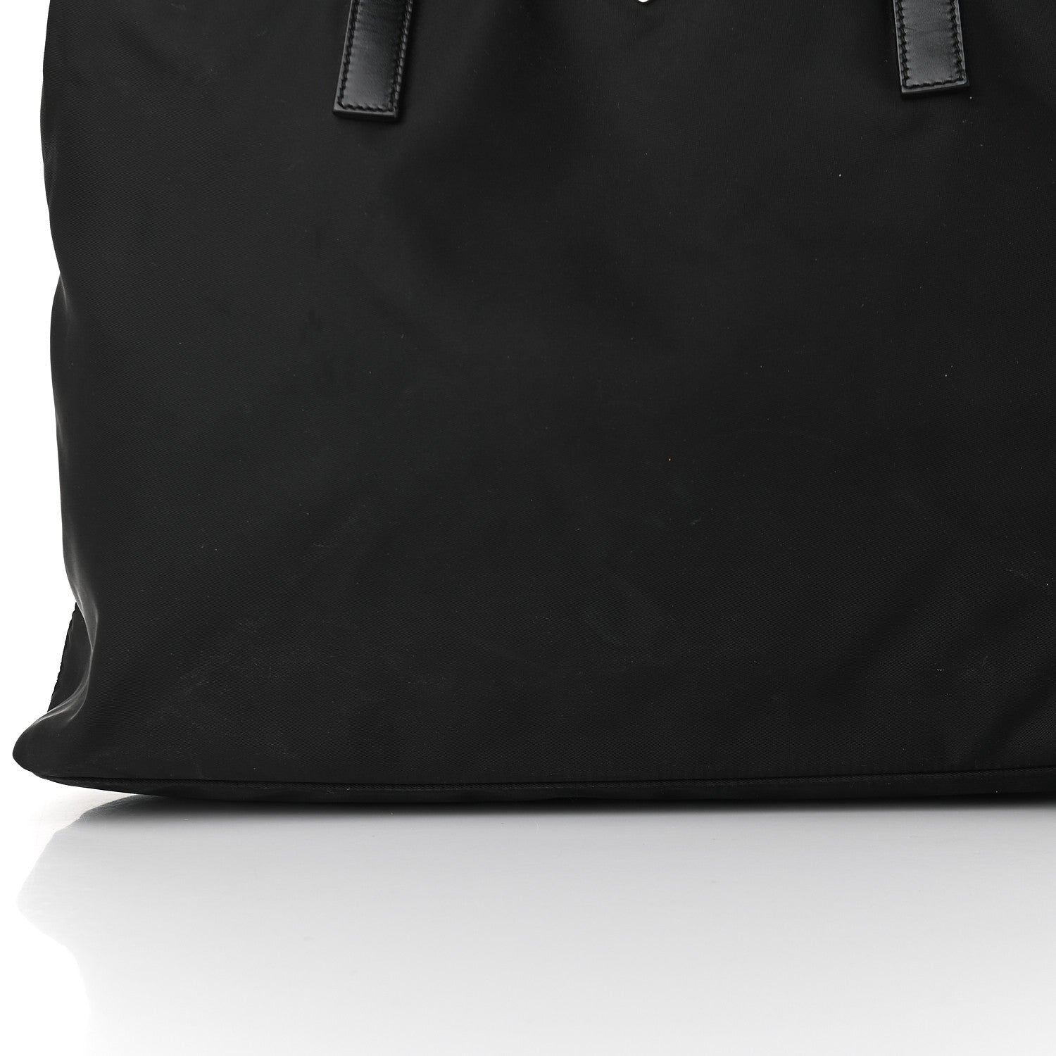 Prada Tessuto Nylon Calfskin Shopping Tote Black 9 of 10