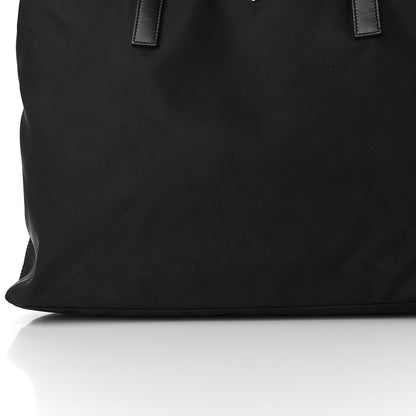Prada Tessuto Nylon Calfskin Shopping Tote Black 9 of 10