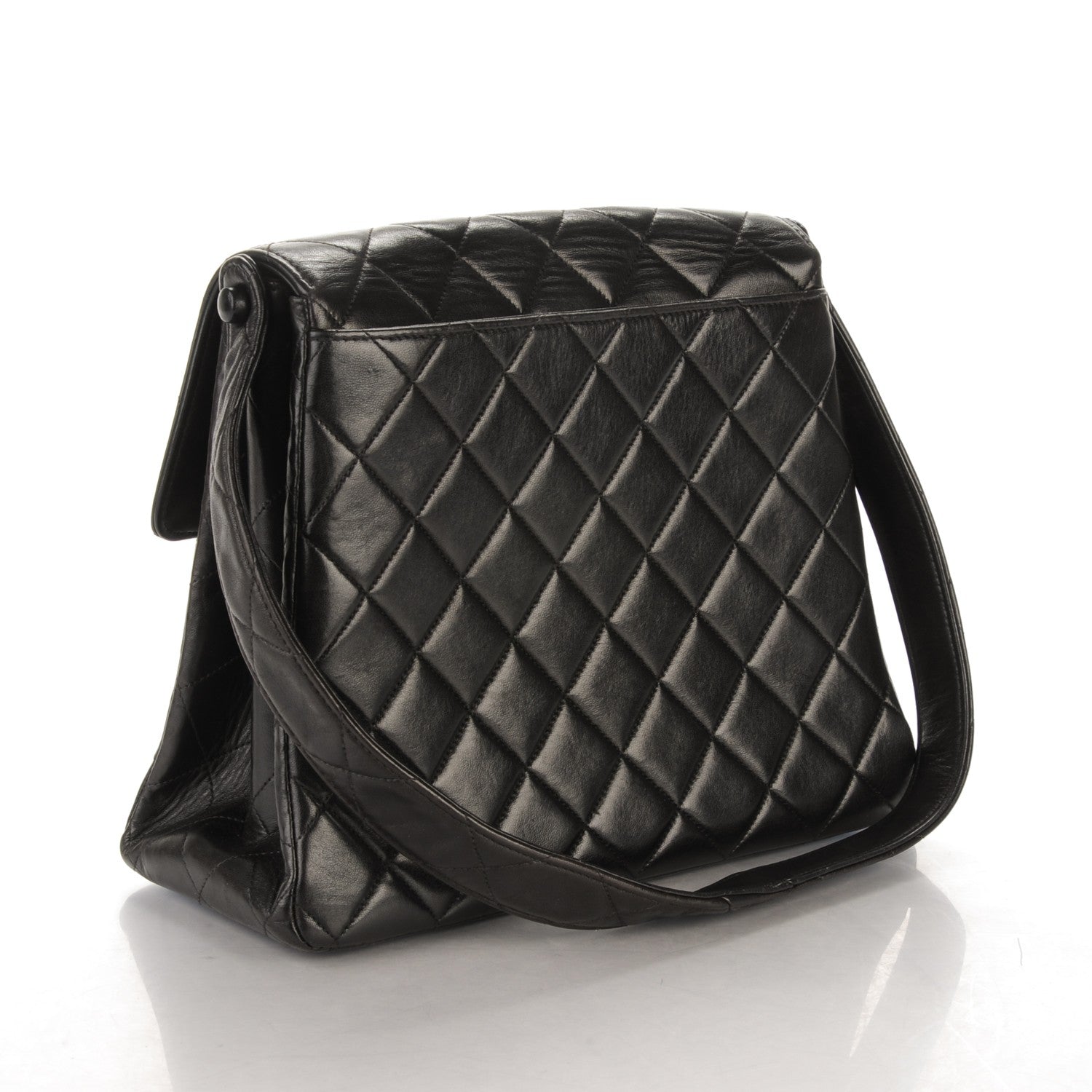 Chanel Lambskin Quilted Flap Shoulder Bag Black 3 of 9