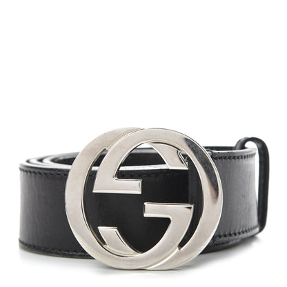 Gucci Calfskin Interlocking G Belt 95 38 Black 1 of 6