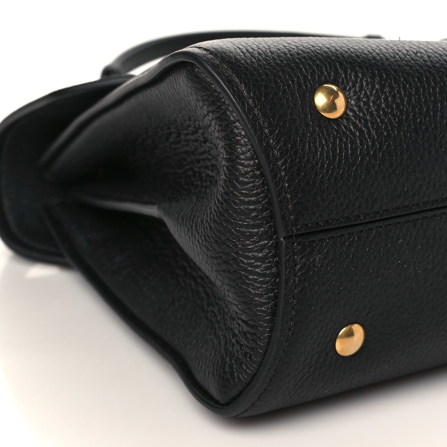 Salvatore Ferragamo Grain Calfskin Gancini Small Top Handle Bag Black 8 of 9
