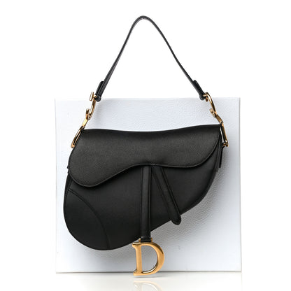 Christian Dior Grained Calfskin Saddle Bag Black 10 of 10
