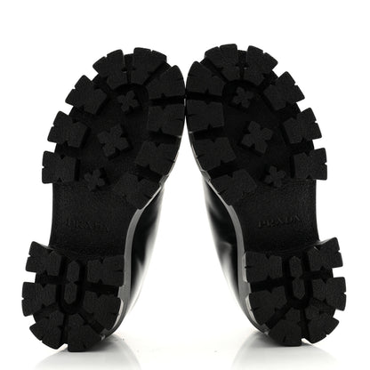 Prada Spazzolato Rois Monolith 55mm Derby Loafers 35.5 Black 5 of 9