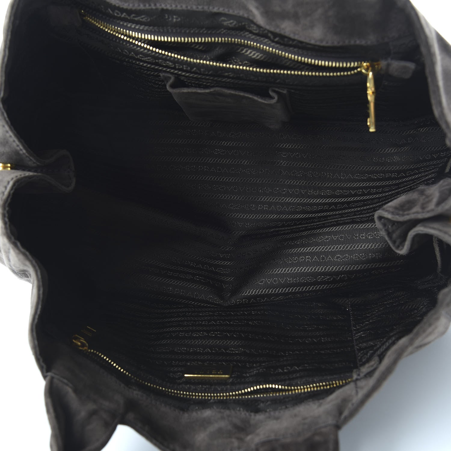 Prada Scamosciato Logo Tote Grafite 5 of 9