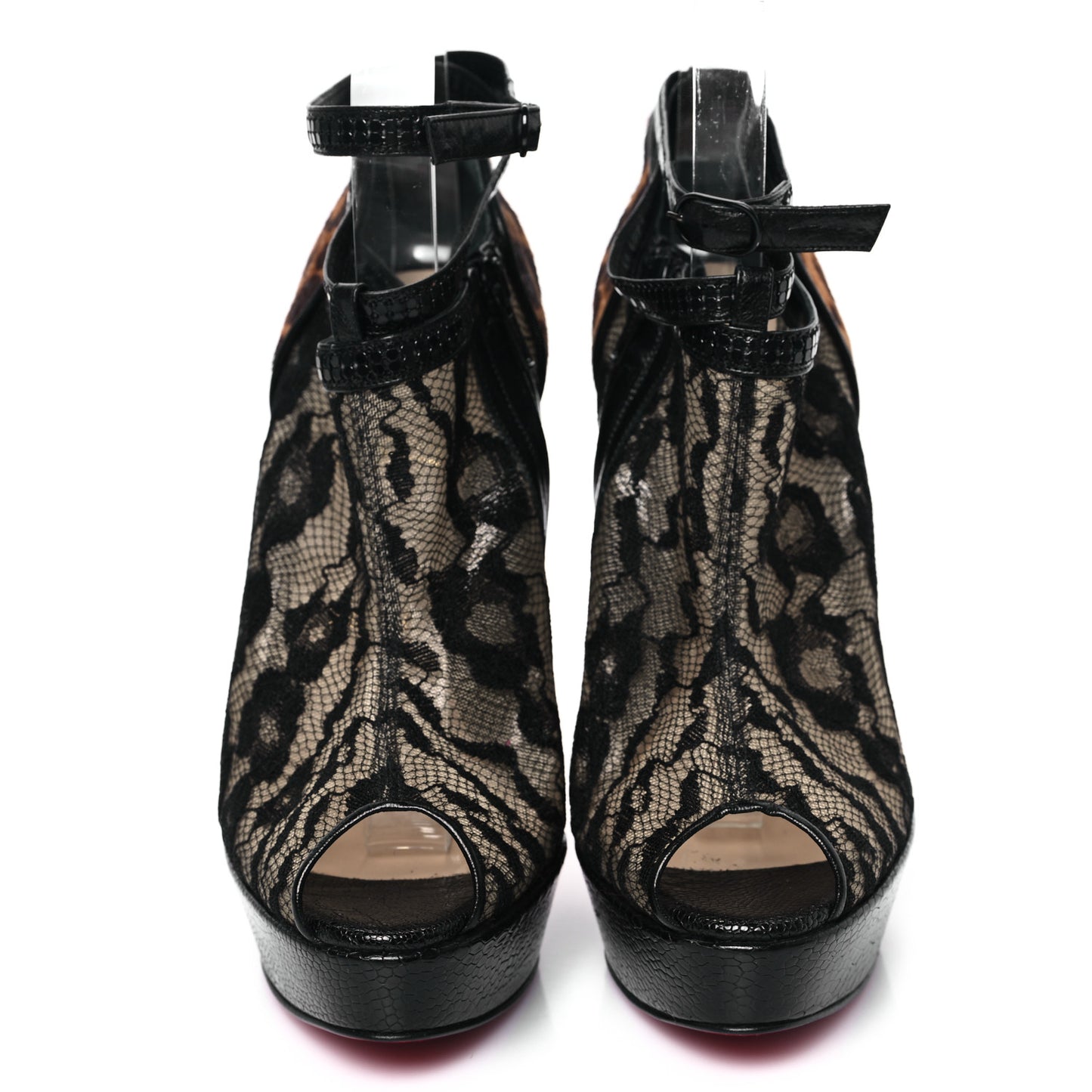 Lace Calf Hair Leopard Bridget 140 Ankles Booties 39 Black