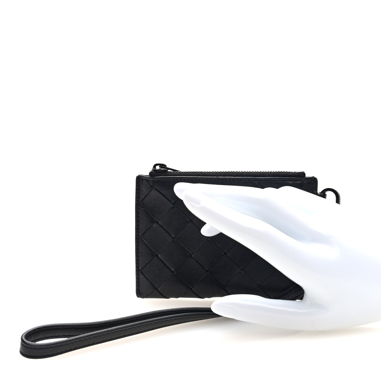 Bottega Veneta Nappa Intrecciato Wristlet Card Holder Black 2 of 6