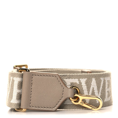 Loewe Calfskin Jacquard Webbing Anagram Strap Ecru Natural 1 of 6