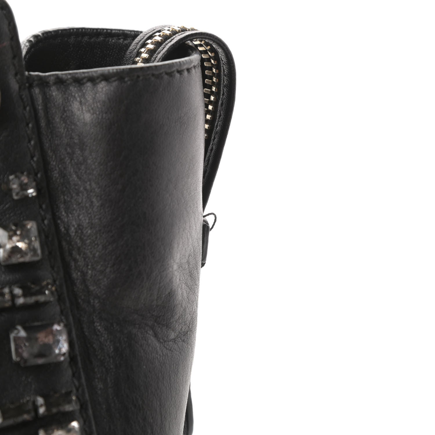 Valentino Garavani Lambskin Crystal B Diamond Tote Black 21 of 21