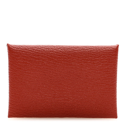 Hermes Chevre Mysore Calvi Card Case Sienne 1 of 6