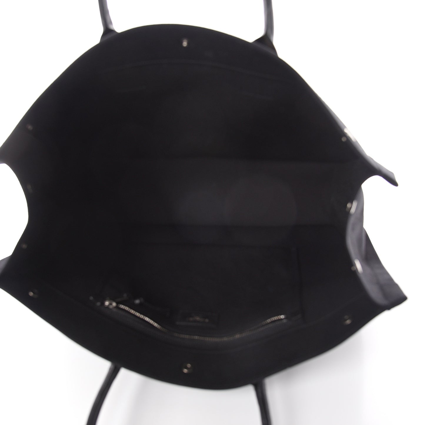 Linen Calfskin Rive Gauche Tote Black