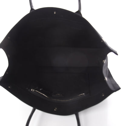 Saint Laurent Linen Calfskin Rive Gauche Tote Black 4 of 8