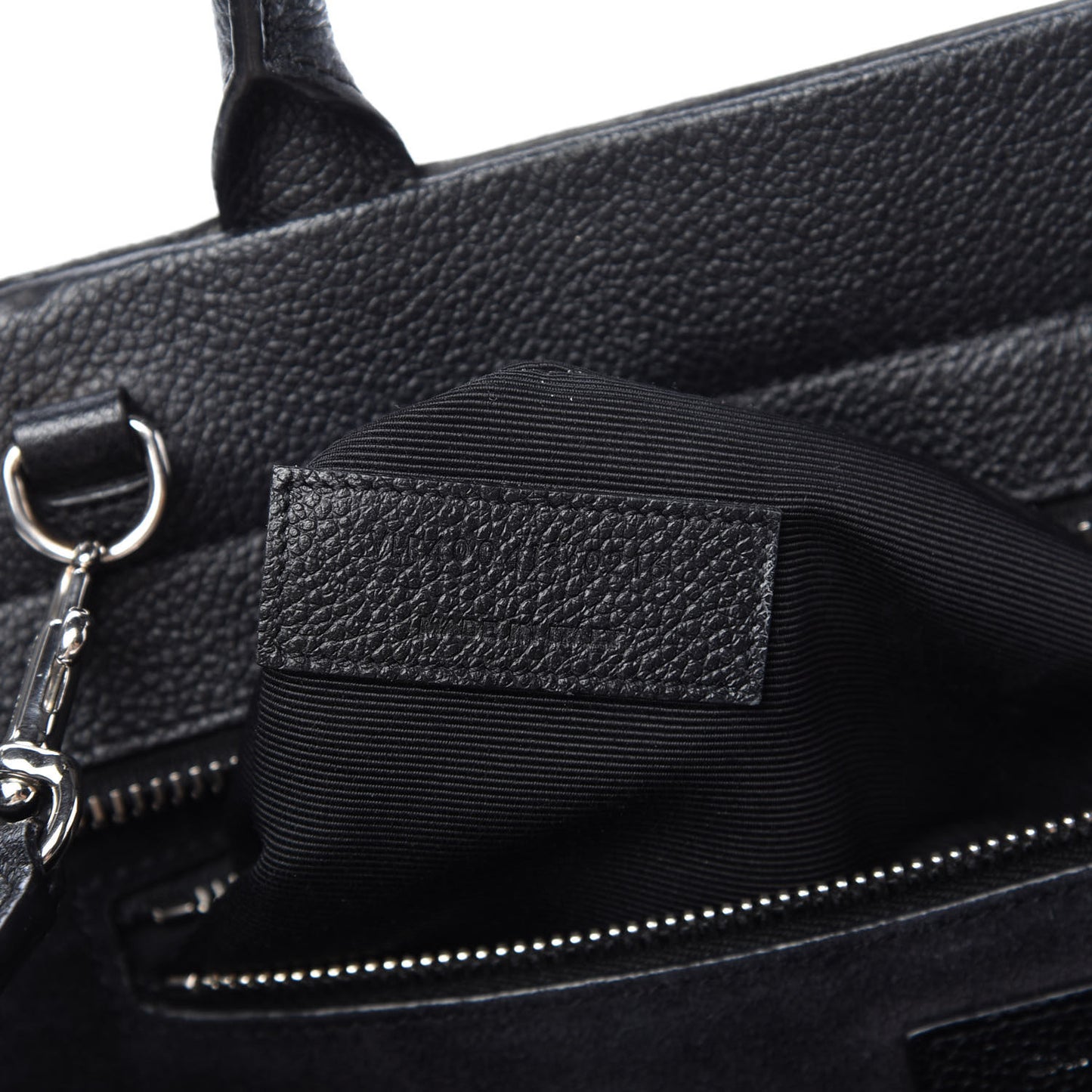 Grained Calfskin Small Cabas Rive Gauche Black