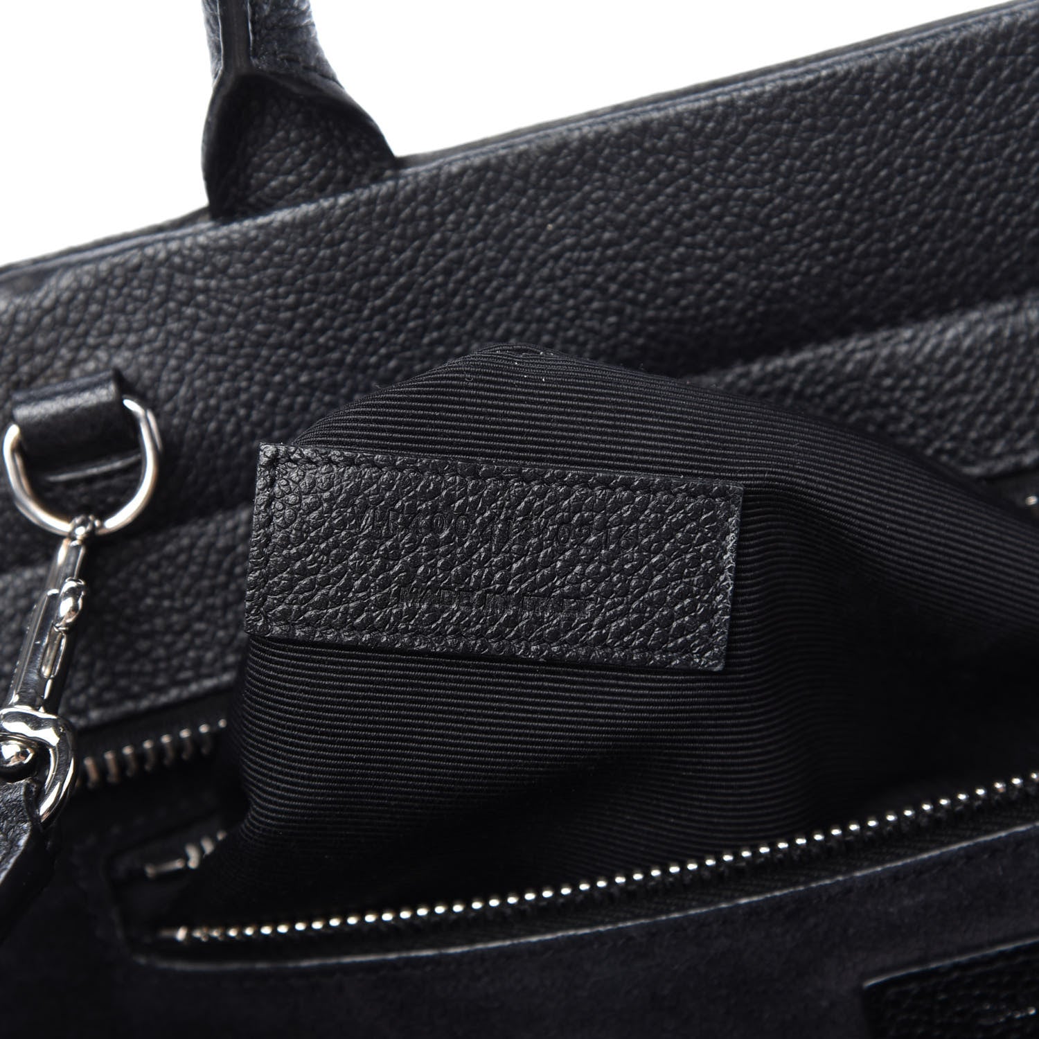 Saint Laurent Grained Calfskin Small Cabas Rive Gauche Black 9 of 13