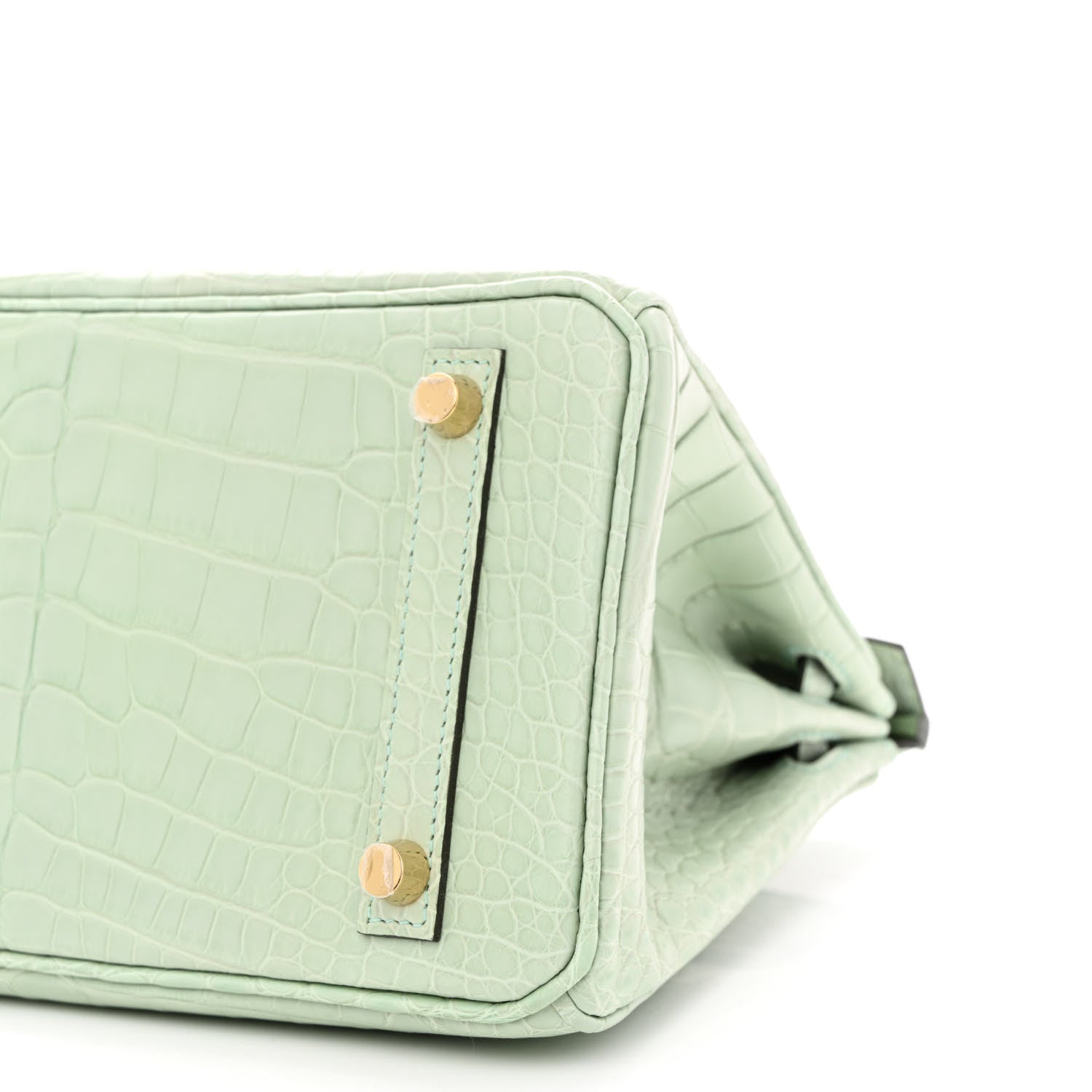 Hermes Matte Alligator Birkin 25 Vert D'eau 9 of 10