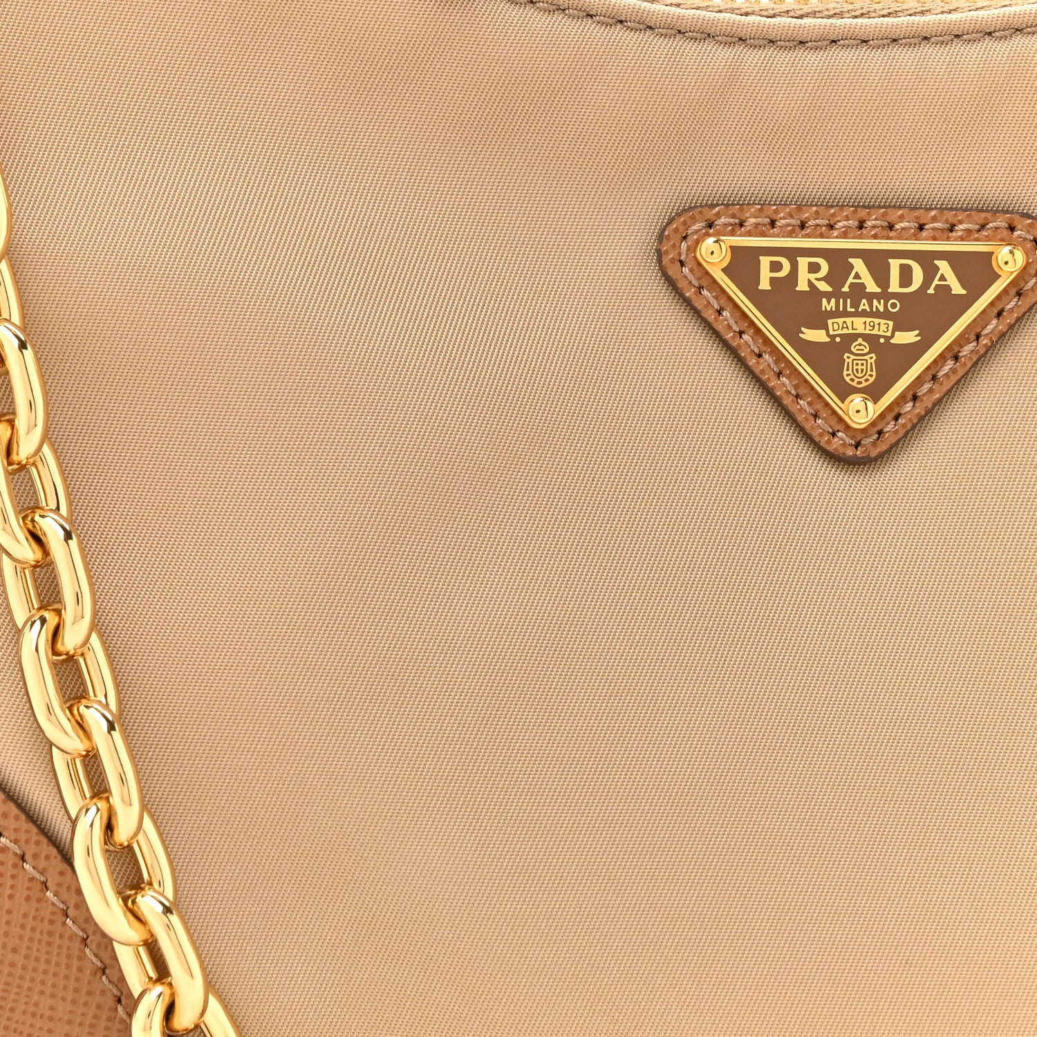 Prada Nylon Saffiano Re-Edition 2005 Shoulder Bag Camel Caramel 7 of 9
