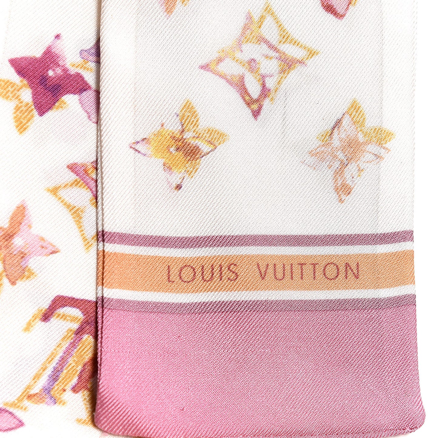 Silk Watercolor Aquarelle Bandeau White