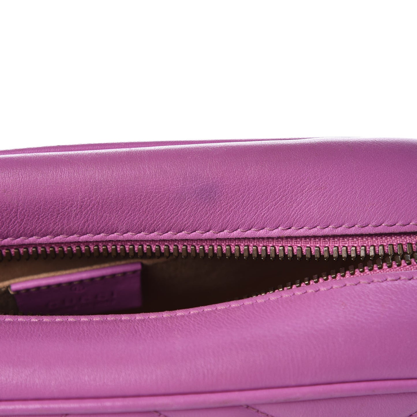 Calfskin Matelasse Small GG Marmont Chain Shoulder Bag Candy Mousse