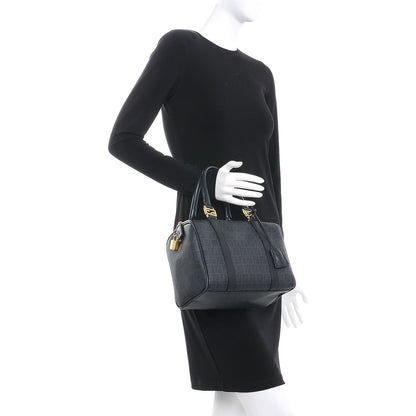 Fendi Zucchino Spalmati Vitello Small Boston Moro Black 2 of 10