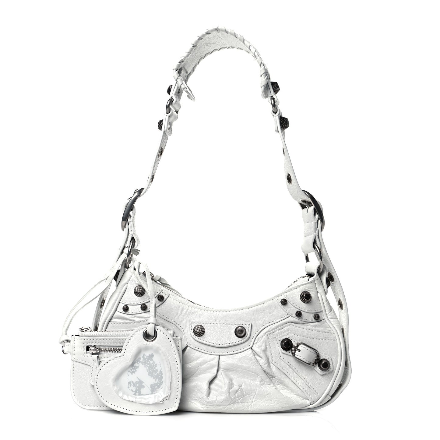 Agneau Arena Le Cagole Shoulder Bag XS Optic White