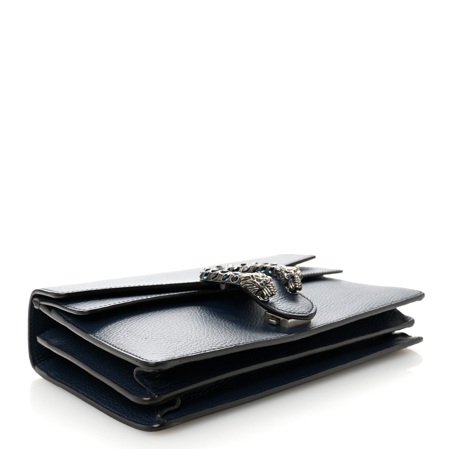 Gucci Pebbled Calfskin Small Dionysus Shoulder Bag Blue Agata 4 of 11