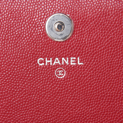 Chanel Caviar Quilted Square Wallet On Chain WOC Pink 6 of 10