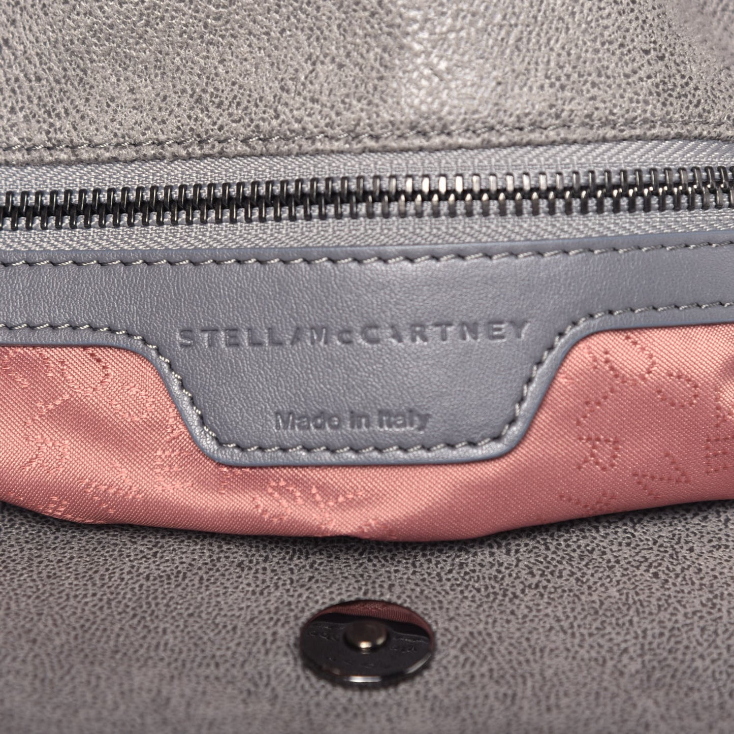 Shaggy Deer Quilted Small Falabella Tote Light Grey