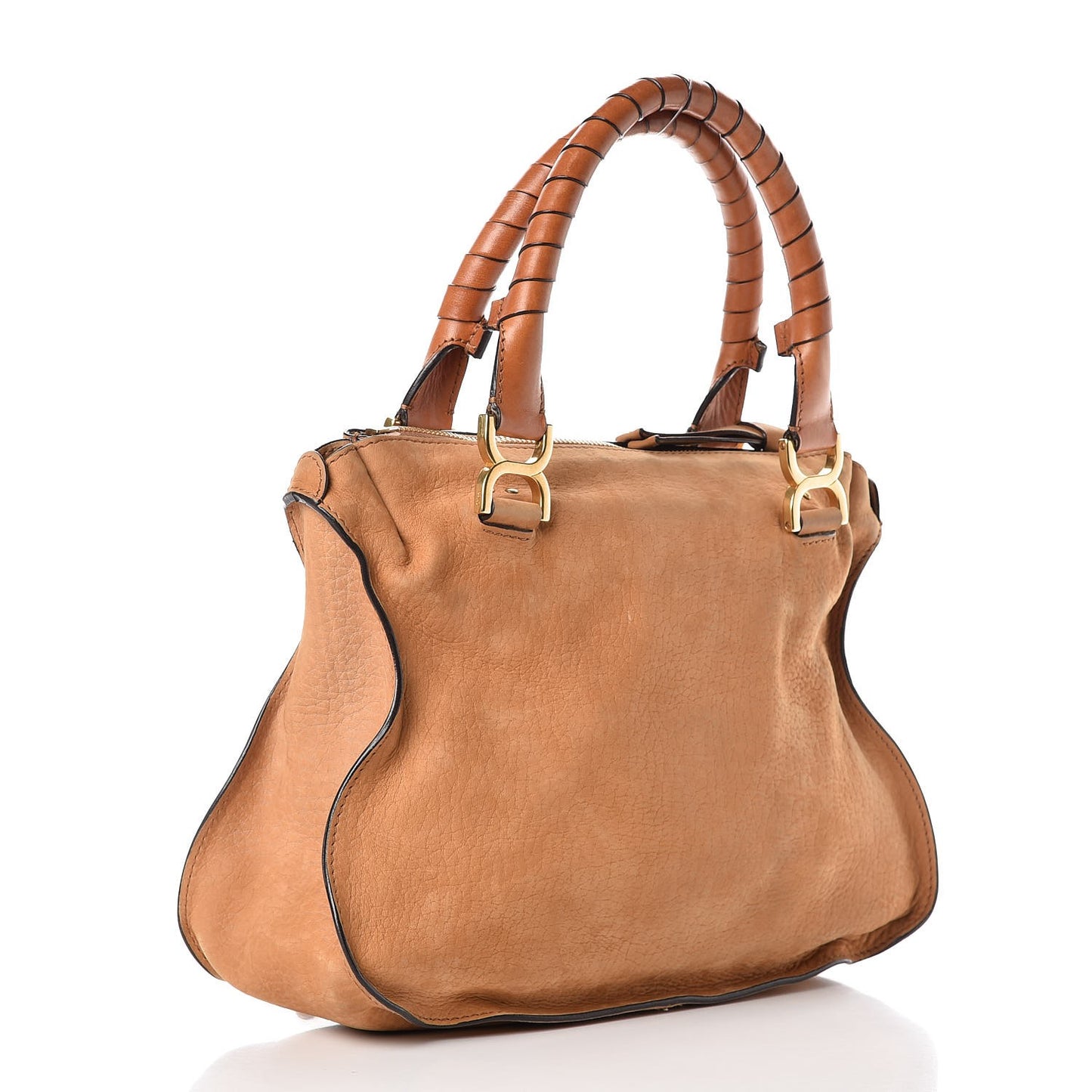 Nubuck Calfskin Medium Marcie Satchel Brown Sugar