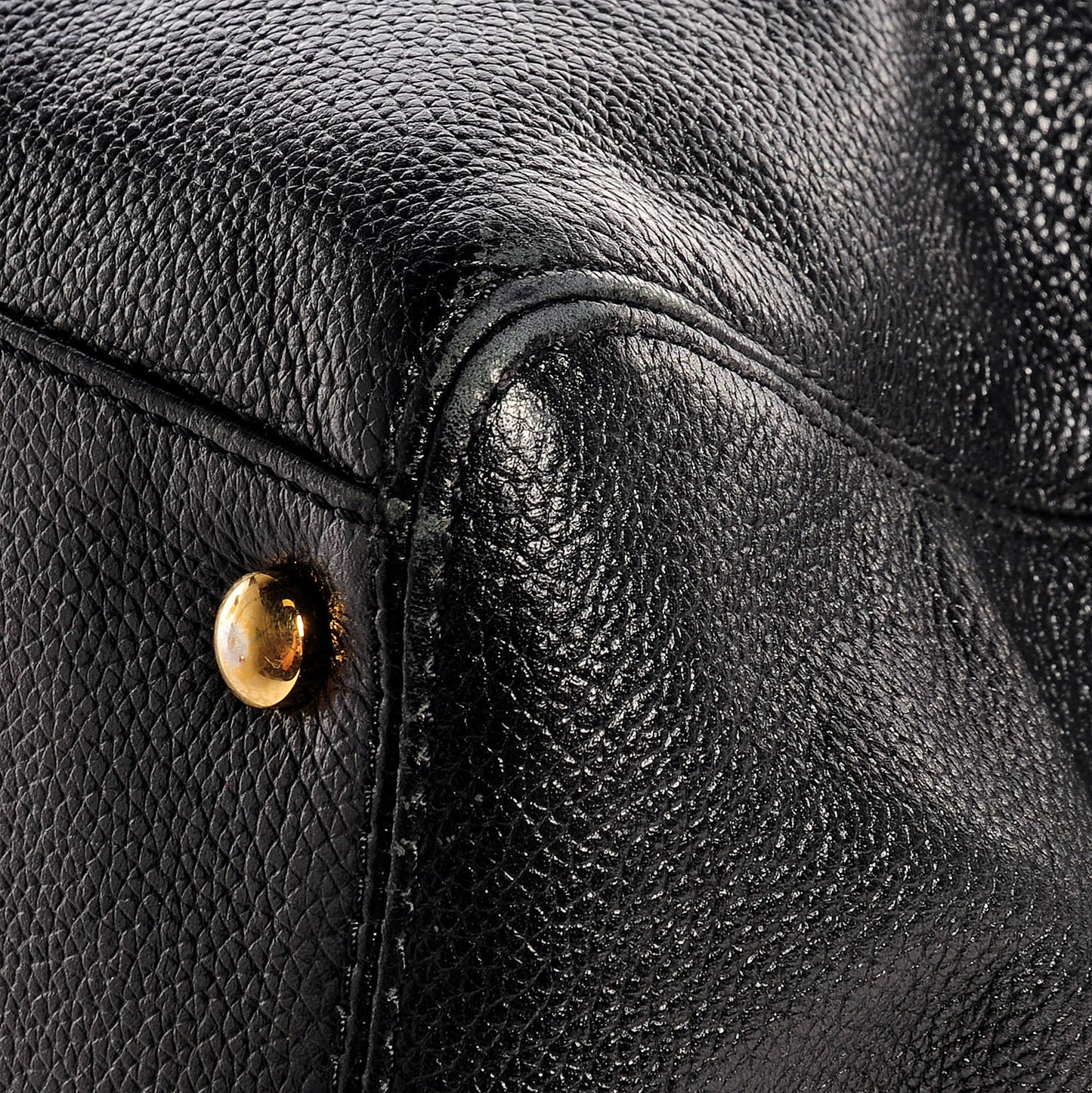 Calfskin Cerf Shopper Tote Black