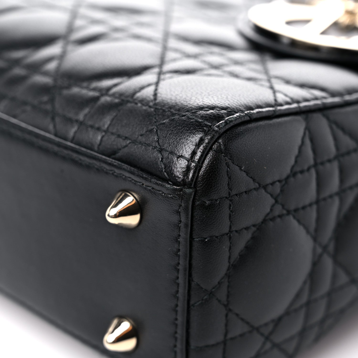 Christian Dior Lambskin Cannage Small My ABCDior Lady Dior Black 8 of 12