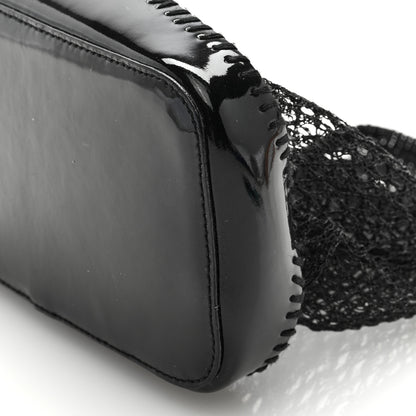Prada Tessuto Mesh Patent Rete Bag Black 8 of 8