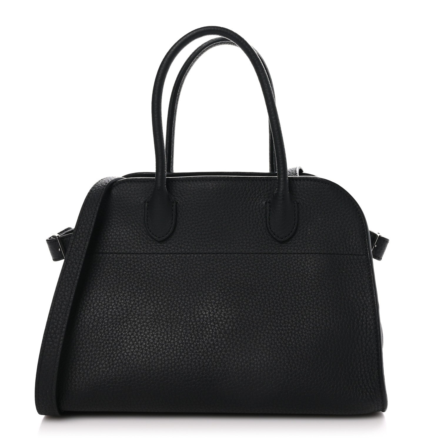 The Row Grained Calfskin Soft Margaux 10 Bag Black 1 of 11