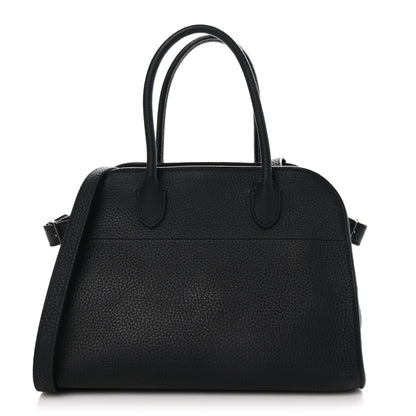 The Row Grained Calfskin Soft Margaux 10 Bag Black 1 of 11