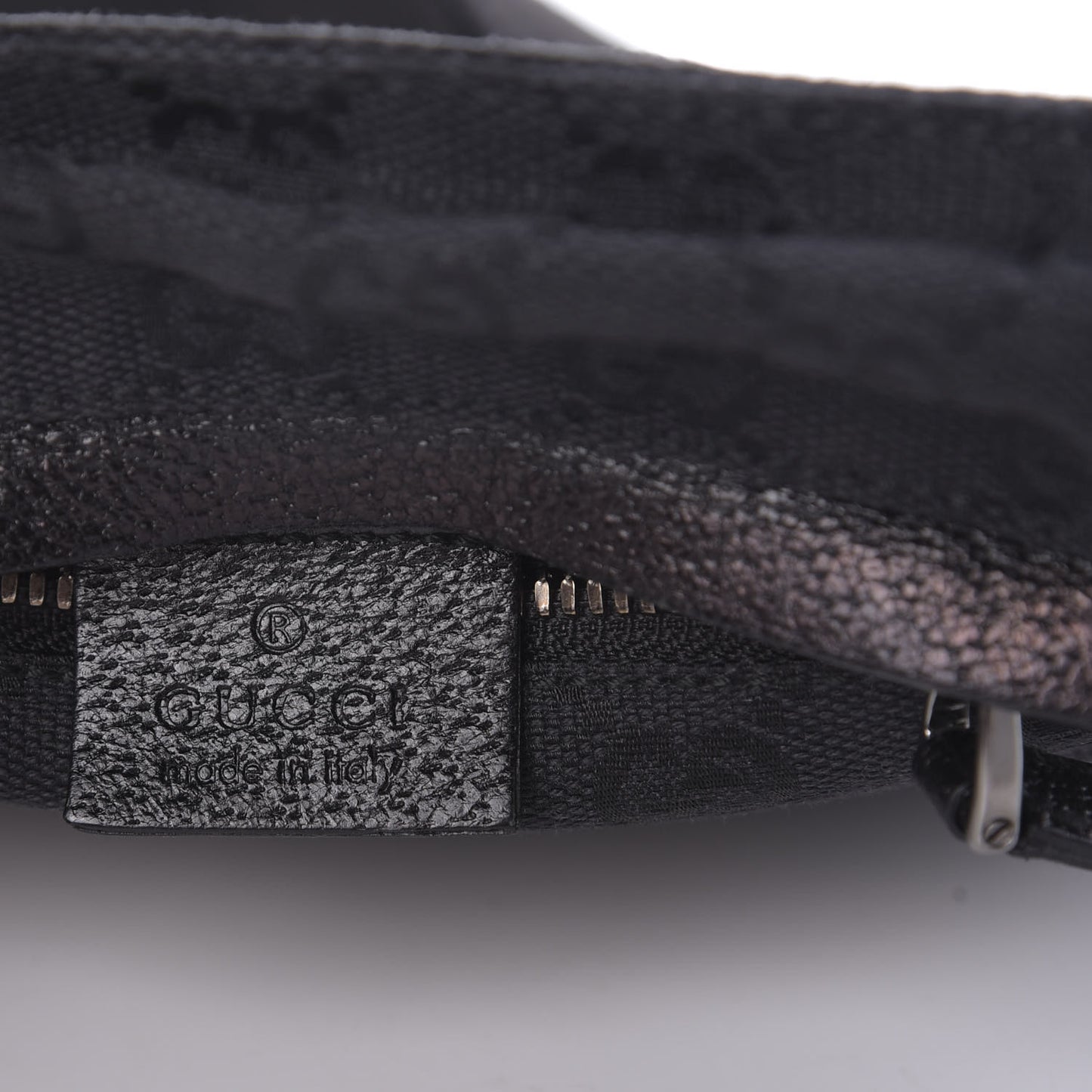 GG Monogram Double Pocket Belt Bag Black