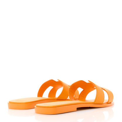 Hermes Epsom Oran Sandals 35.5 Orange Sunset 4 of 9
