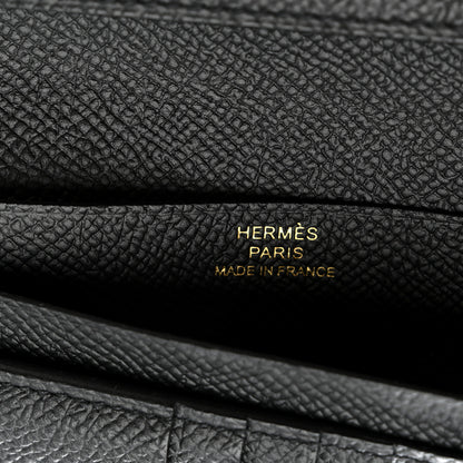 Hermes Epsom Bearn Compact Wallet Black 6 of 6