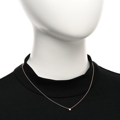 Tiffany 18K Rose Gold Diamond .03ct Elsa Peretti Diamonds by the Yard Pendant Necklace 2 of 4