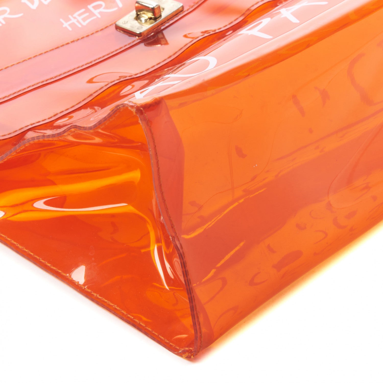 Hermes Vinyl Souvenir De L'Exposition Kelly Orange 6 of 7