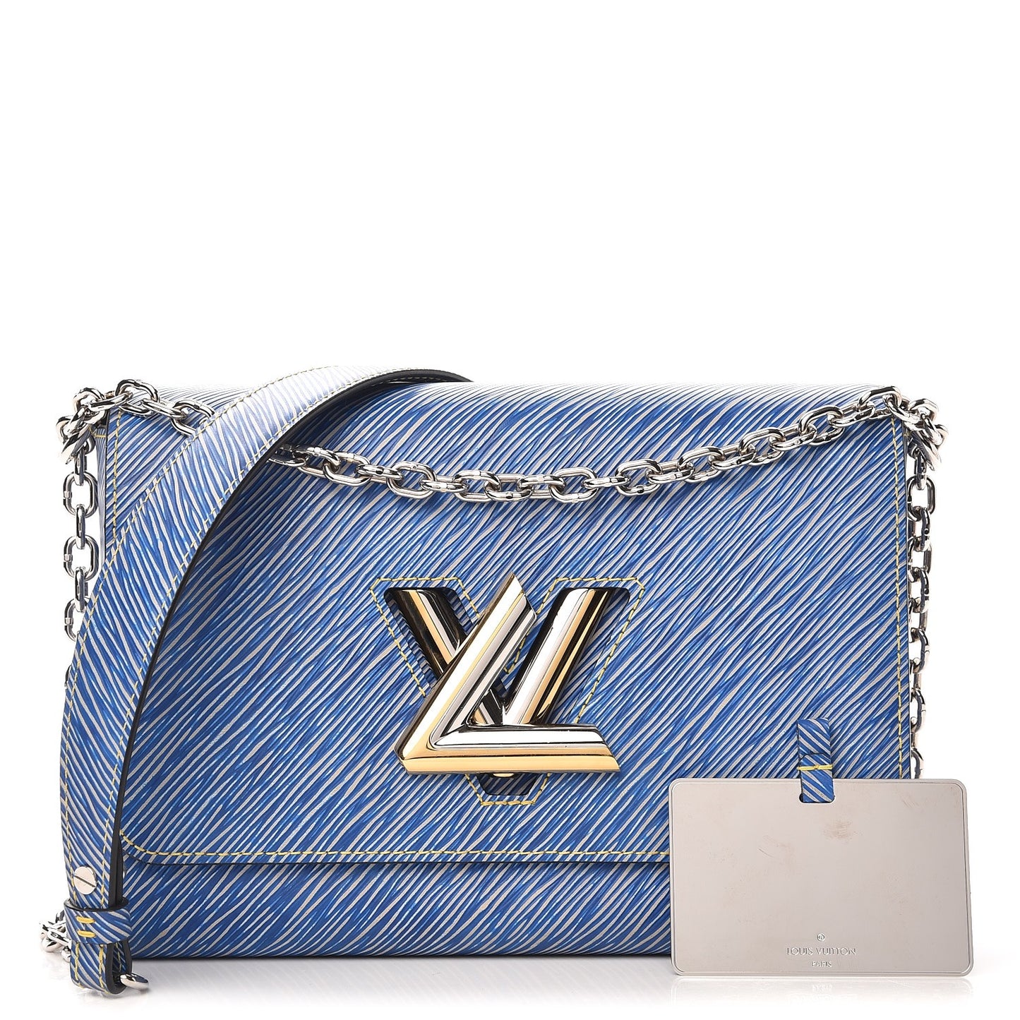 Epi Twist Shoulder Bag MM Denim Light